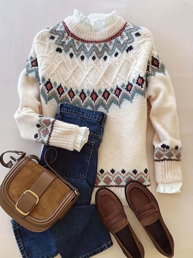 Olivia - Vintage Knit Sweater for Women