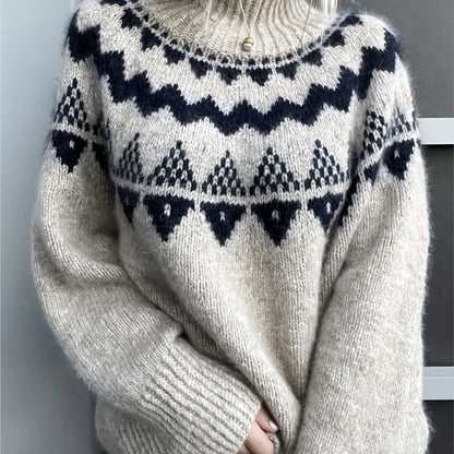 Clara - Sweater with shoulder pattern