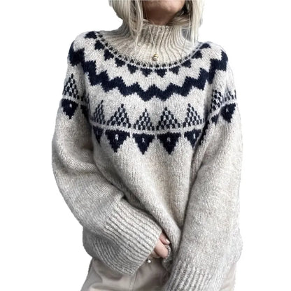 Clara - Sweater with shoulder pattern